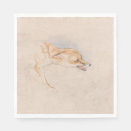 Studie eines Crouching Fox (von John Frederick Lew Serviette