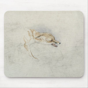 Studie eines duckenden Fox, rechte Rückseite Mousepad