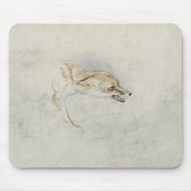 Studie eines duckenden Fox, rechte Rückseite Mousepad (Vorne)