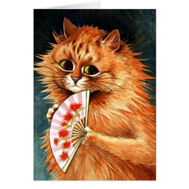 Studie eines Ginger Cat - Louis Wain Kunstwerks (Vorne)