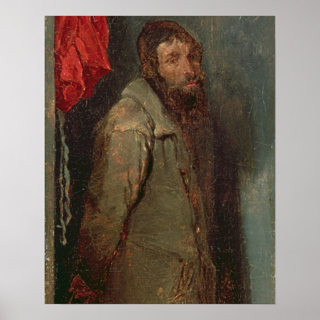 Studie eines jüdischen Kaufmanns (Öl an Bord) Poster (Vorne)