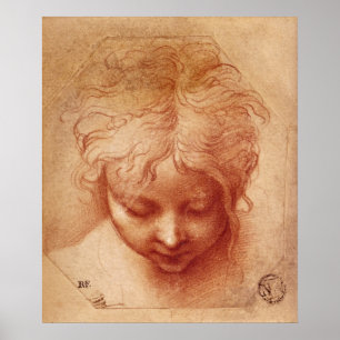 Studie eines Kopfes Poster