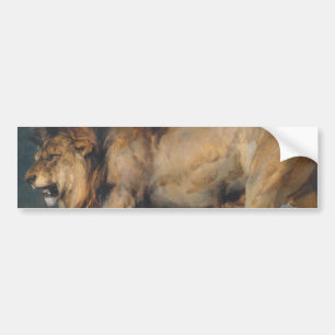 Studie eines Löwen (von Edwin Henry Landseer) Autoaufkleber