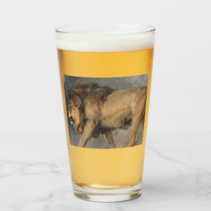 Studie eines Löwen (von Edwin Henry Landseer) Glas