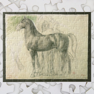 Studie eines Pferdes von Edgar Degas, Vintage-Fine Puzzle