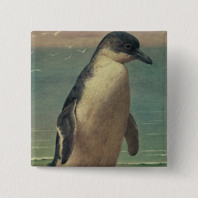 Studie eines Pinguins Button (Vorderseite)
