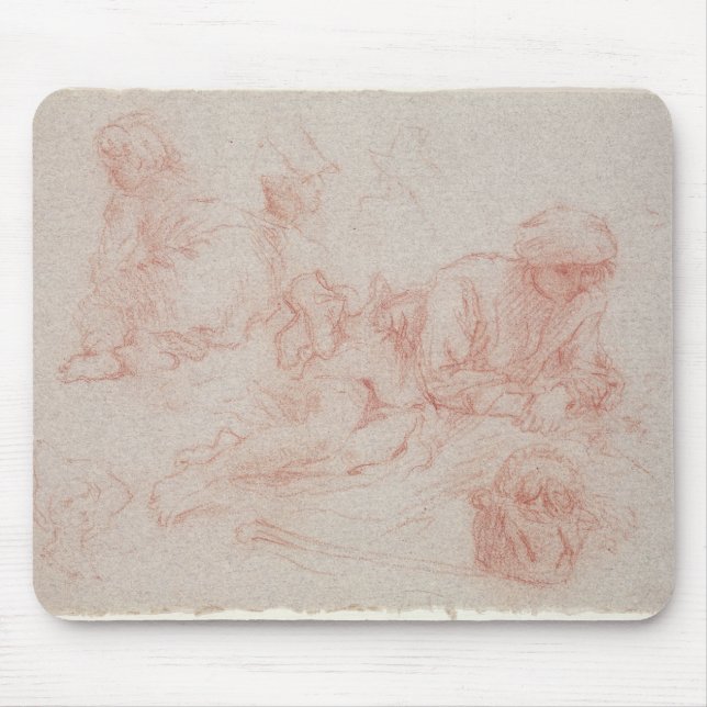 Studie eines stützenden Mannes Mousepad (Vorne)