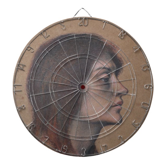 Studie eines weiblichen Leiters (von Evelyn De Mor Dartscheibe (vorne)