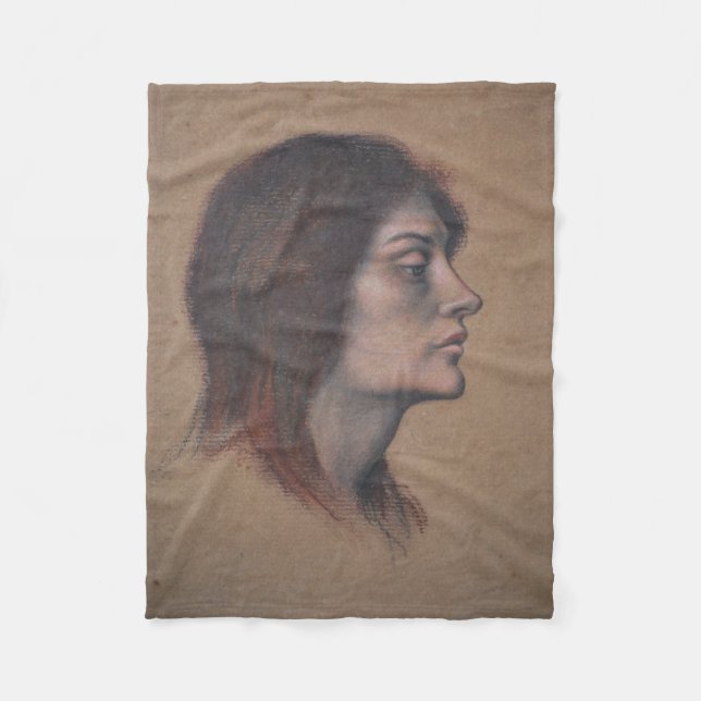 Studie eines weiblichen Leiters (von Evelyn De Mor Fleecedecke (Vorderseite)