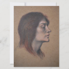 Studie eines weiblichen Leiters (von Evelyn De Mor Karte