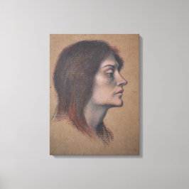 Studie eines weiblichen Leiters (von Evelyn De Mor Leinwanddruck