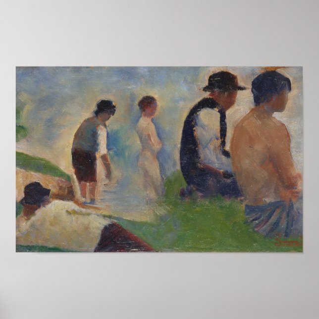 Studie für Bathers in Asnières Poster (Vorne)