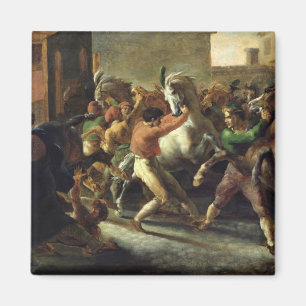 Studie für das Rennen der barbarischen Pferde, Magnet