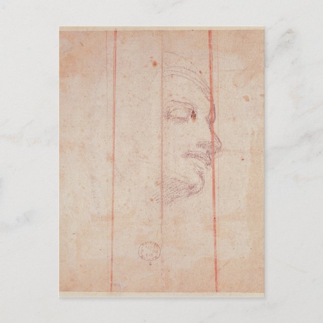 Studie für den Leiter des libyschen Sibyl Postkarte (Vorderseite)