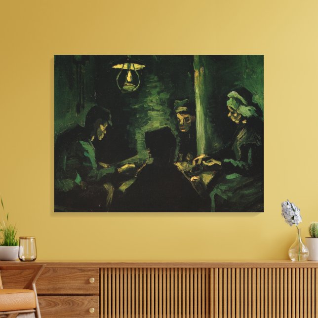Studie für die Kartoffelfresser von Vincent van Go Leinwanddruck (Insitu (Wohnzimmer))