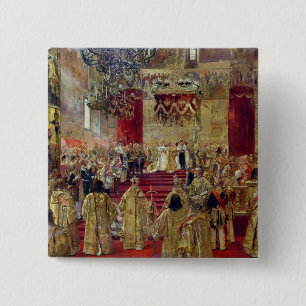 Studie für die Krönung des Zars Nicholas II Button