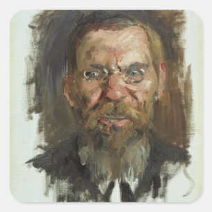 Studie für ein Porträt von Professor Dr. Eduard Quadratischer Aufkleber