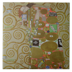 Studie für Erfüllung, c.1905-09 (w/c u. Gold auf Fliese