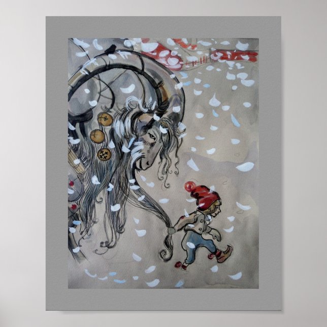 Studie für Julbacken (Weihnachten Ziege) 1911 Poster (Vorne)