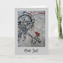 Studie für Julbocken (Weihnachtenziege) 1911 Feiertagskarte