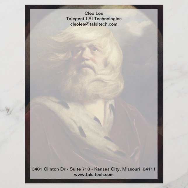 Studie für King Lear - Joshua Reynolds Briefbogen (Vorderseite)