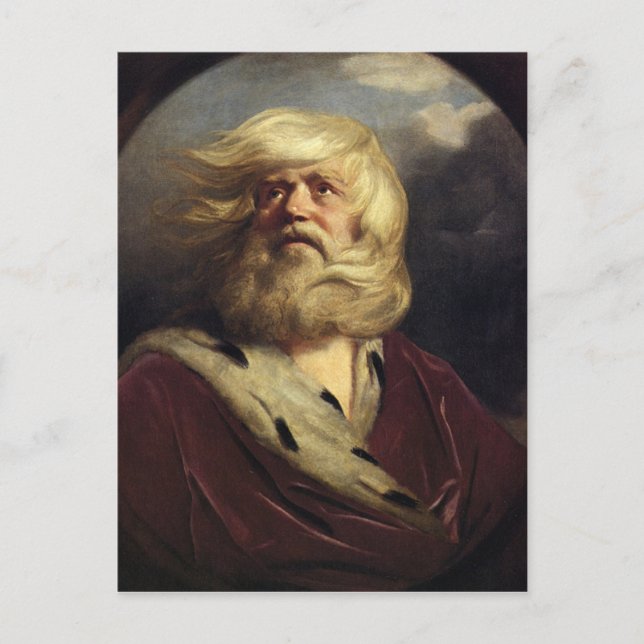 Studie für King Lear - Joshua Reynolds Postkarte (Vorderseite)