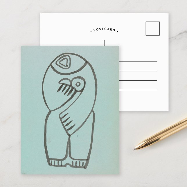 Studie für Mutter und Kind | Henri Gaudier-Brzeska Postkarte (Von Creator hochgeladen)