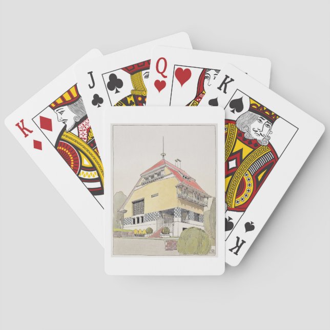 Studie für Olbrichs Haus, Darmstadt, von 'Archit Spielkarten (Rückseite)