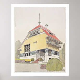 Studie für Olbrich's House, Darmstadt, von "Archit Poster