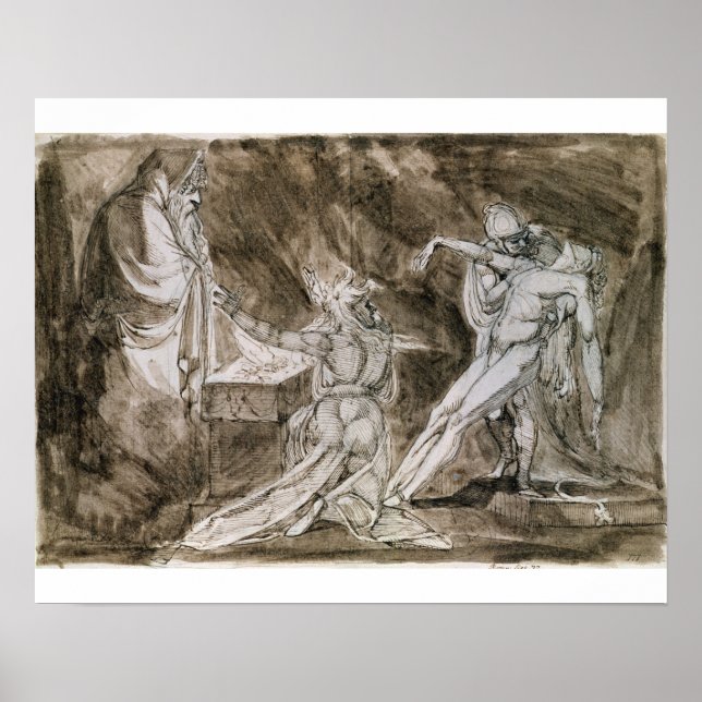 Studie für "Saul and the Witch of Endor" Poster (Vorne)