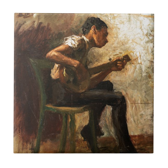 Studie für Schwarze-Jungen-Tanzen Fliese (Vorderseite)