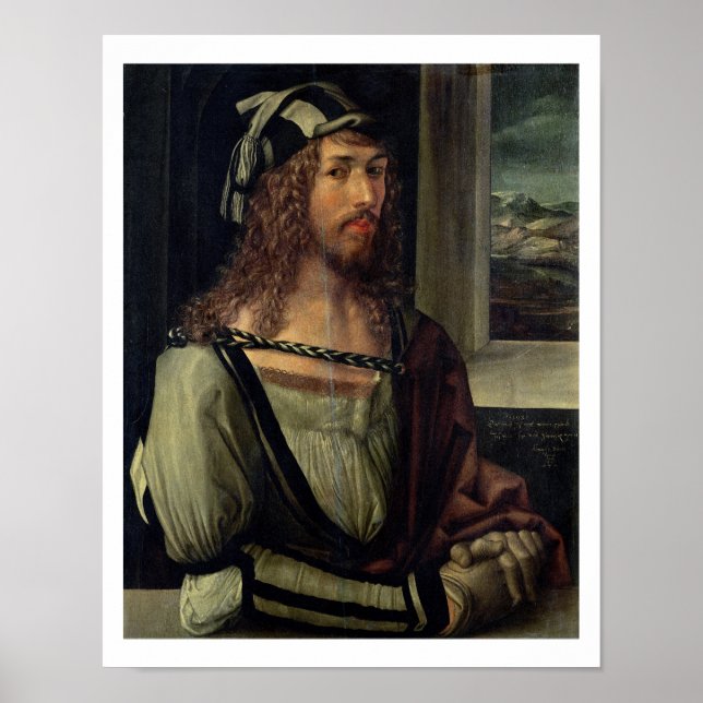 Studie für Selbstportrait mit Handschuh, c.1498 Poster (Vorne)