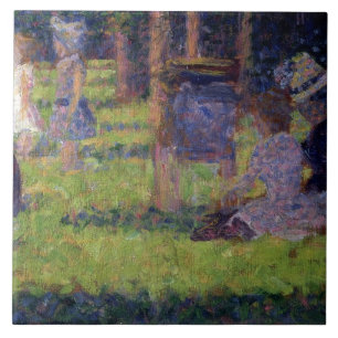 Studie Georges Pierre Seurat für 'einen Sonntag Fliese