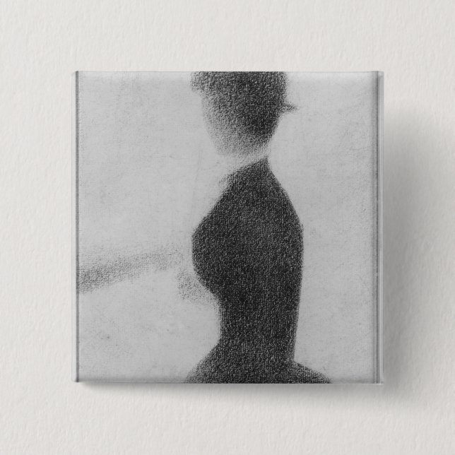 Studie Georges Pierre Seurat | für Sonntag Button (Vorderseite)