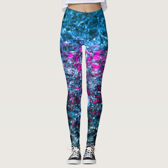 Studie in Watercolor - Violett Leggings (Vorderseite)