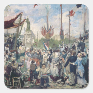 Studie "Le 14 Juillet 1880", 1880-84 Quadratischer Aufkleber