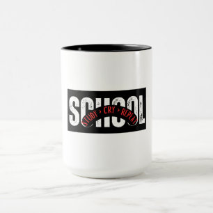 Studie > schreien > wiederholen - Funny Student Te Tasse
