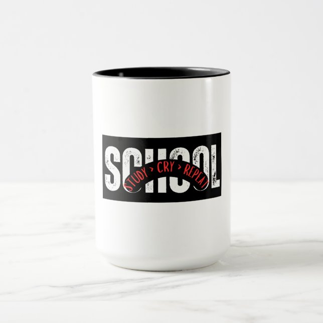 Studie > schreien > wiederholen - Funny Student Te Tasse (Zentrum)