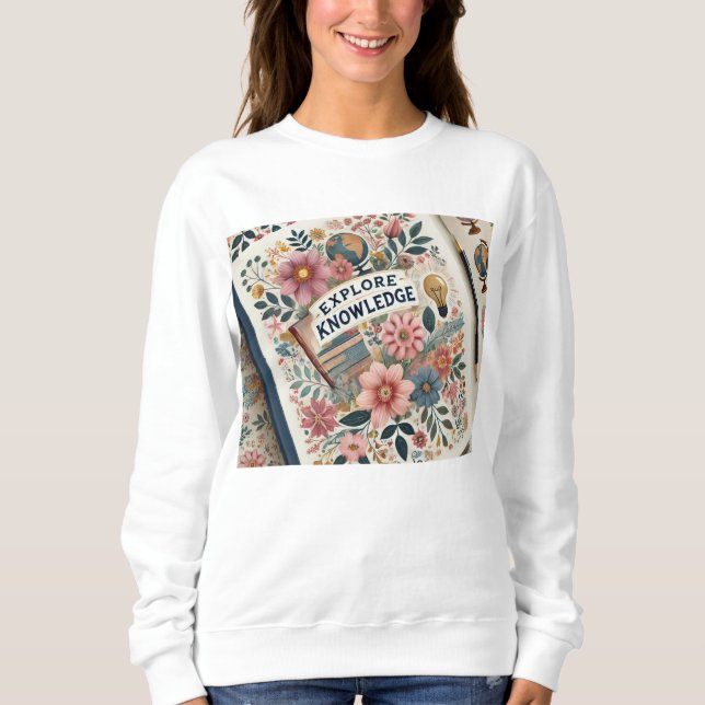Studie Strong 🌸 Empowerment des BlumenSweatshirts Sweatshirt (Vorderseite)