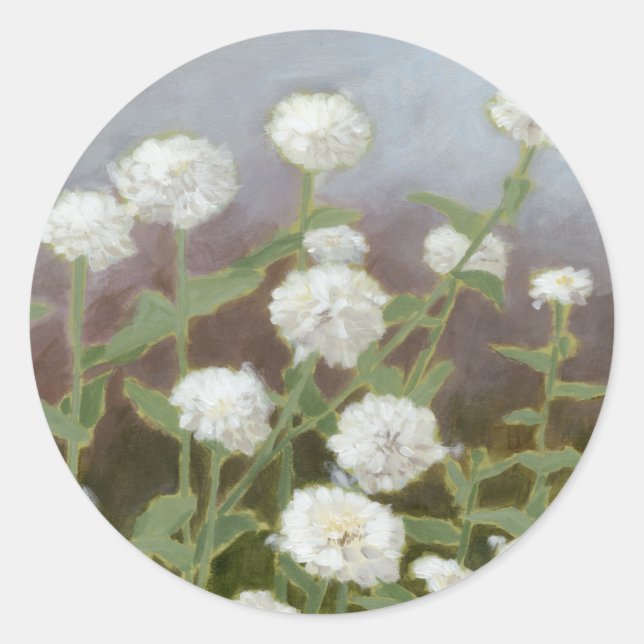 Studie über den botanischen Garten I Runder Aufkleber (Vorderseite)