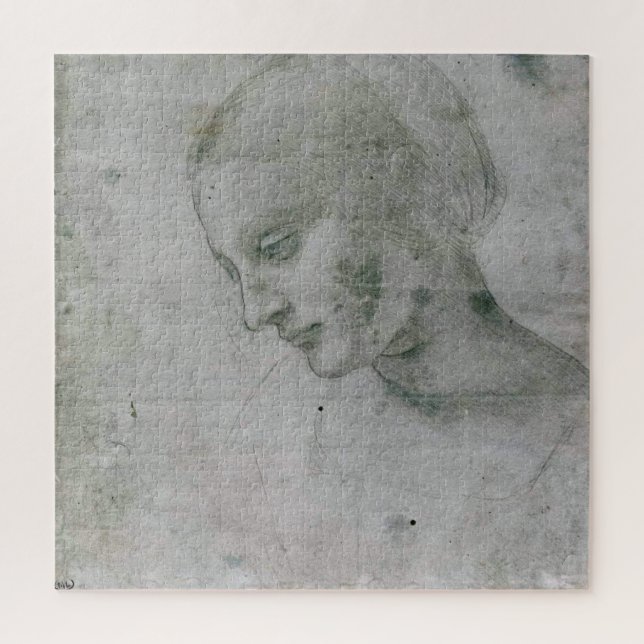 Studie über den Frauenkopf von Leonardo da Vinci ( Puzzle (Vertikal)