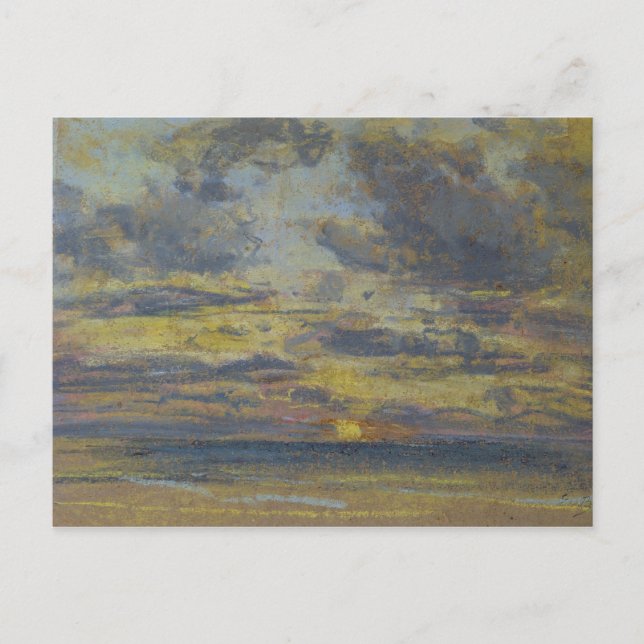 Studie über den Himmel mit Einstellung Sun, c.1862 Postkarte (Vorderseite)