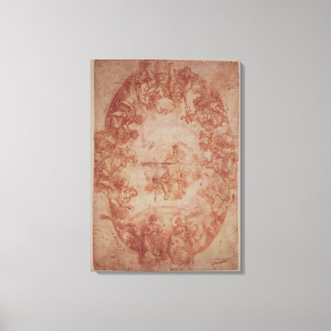 Studie über die Decke der Casa de Pilatos Leinwanddruck (Vorderseite)