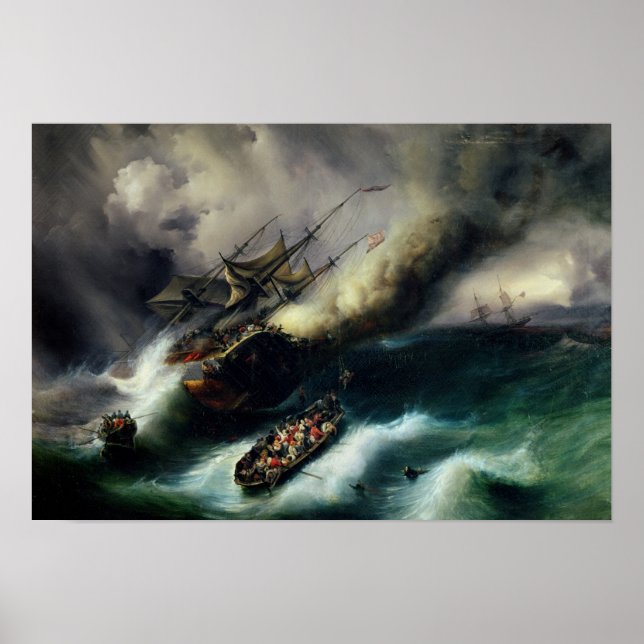 Studie über die Verbrennung des "Kent" im Jahr 182 Poster (Vorne)