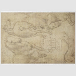 Studie über ein Pferdededeckungspapier Seidenpapier