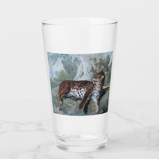 Studie über einen Leopard (von Jean-Baptiste Oudry Glas (Vorderseite)