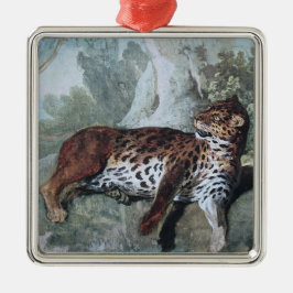 Studie über einen Leopard (von Jean-Baptiste Oudry Ornament Aus Metall
