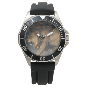 Studie über einen Löwen (von Edwin Henry Landseer) Armbanduhr