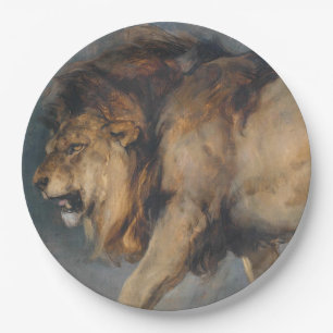 Studie über einen Löwen (von Edwin Henry Landseer) Pappteller