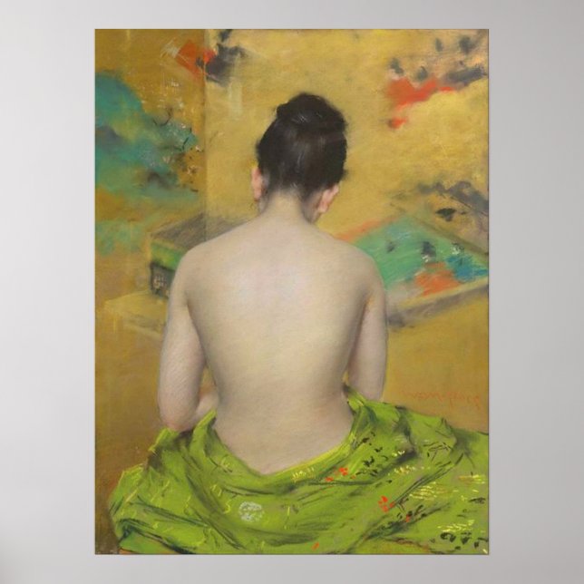 Studie über Fleisch Farbe und Gold von Wm Merritt  Poster (Vorne)